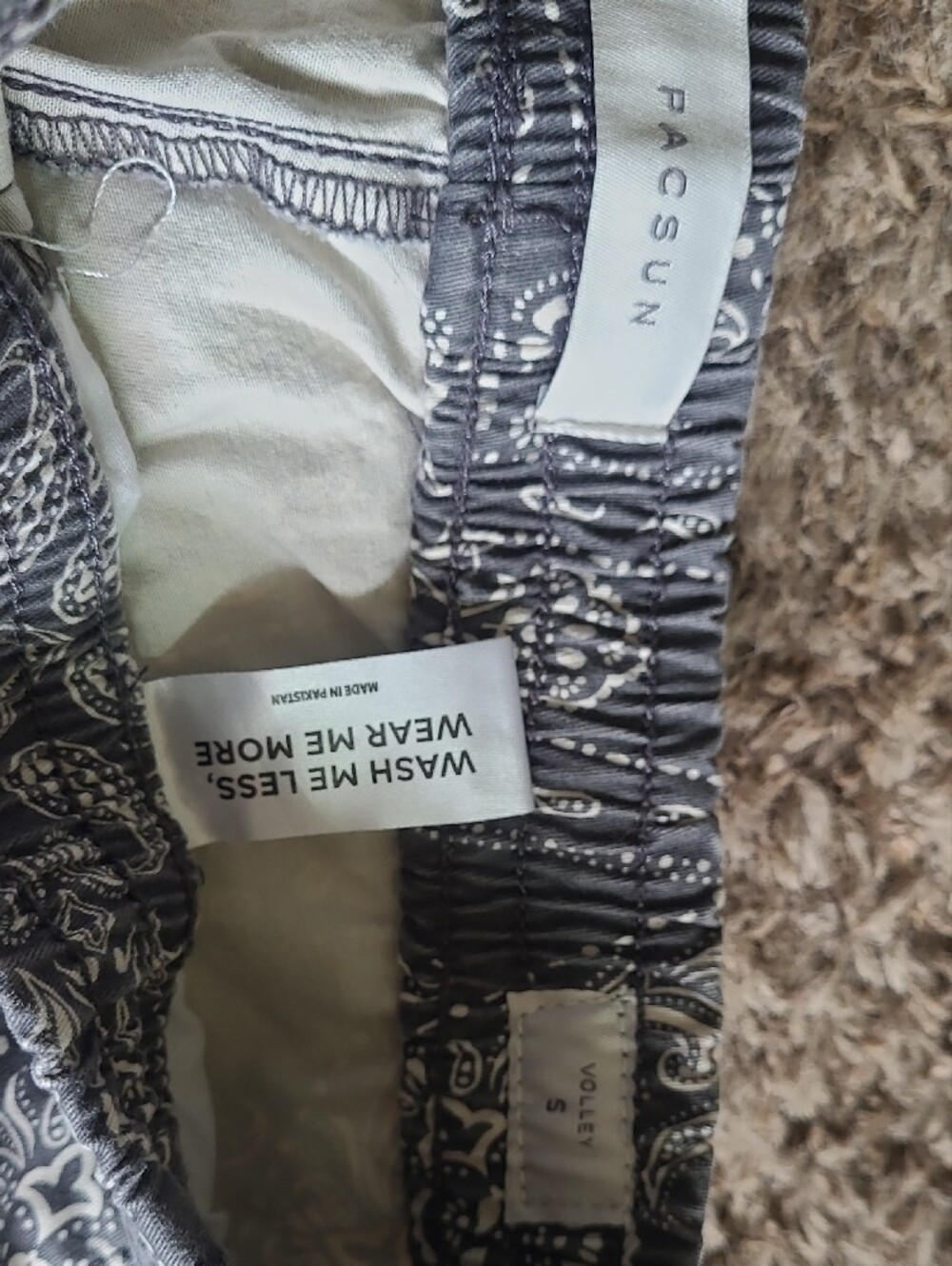 PacSun Gray Bandana-Print Elastic Waist Pants - Picture 2 of 2